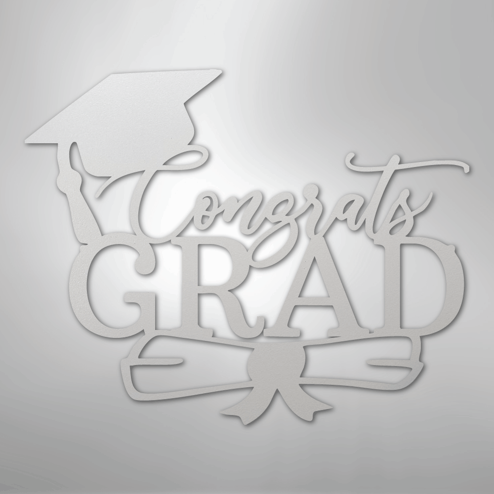Congrats Grad Cap - Steel Sign