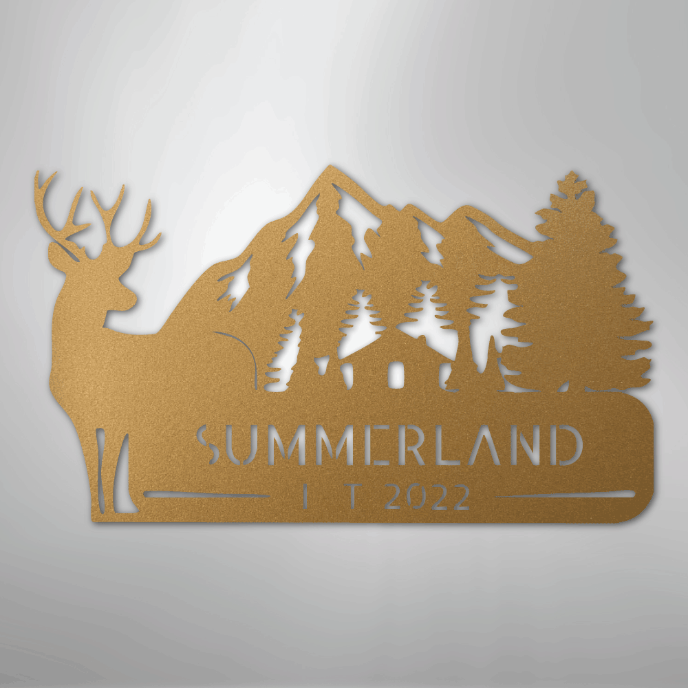 Country Cottage Monogram - Steel Sign