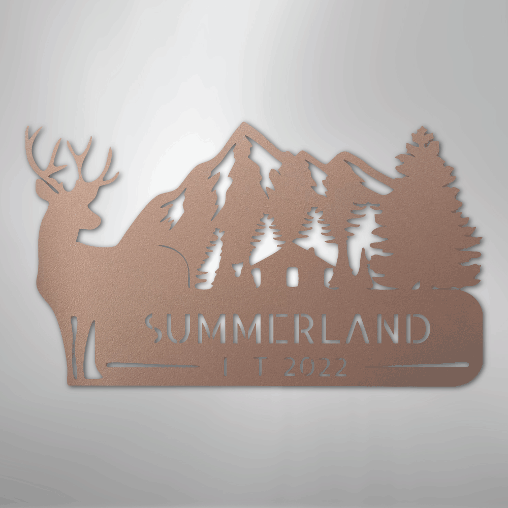 Country Cottage Monogram - Steel Sign
