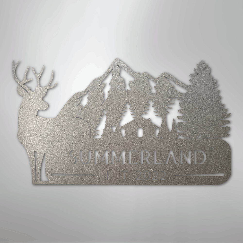 Country Cottage Monogram - Steel Sign