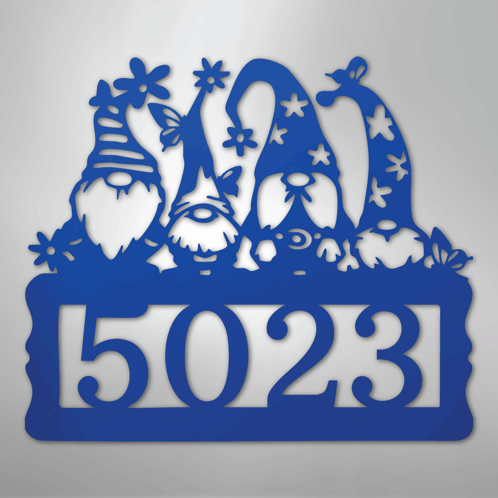 Gnome Address Sign - Steel Sign
