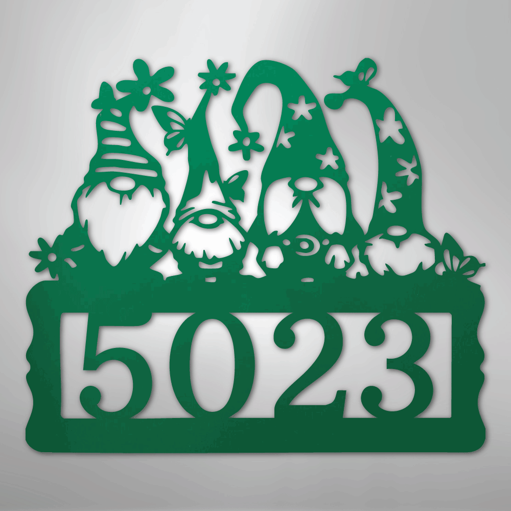 Gnome Address Sign - Steel Sign