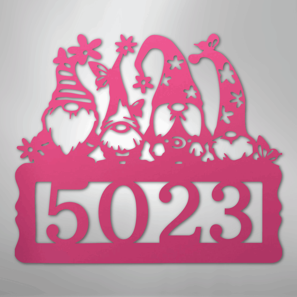 Gnome Address Sign - Steel Sign