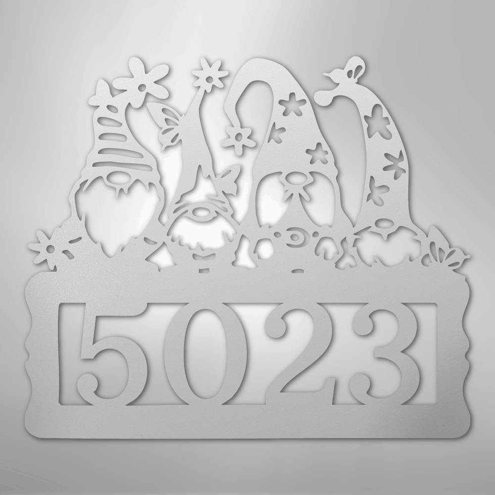 Gnome Address Sign - Steel Sign