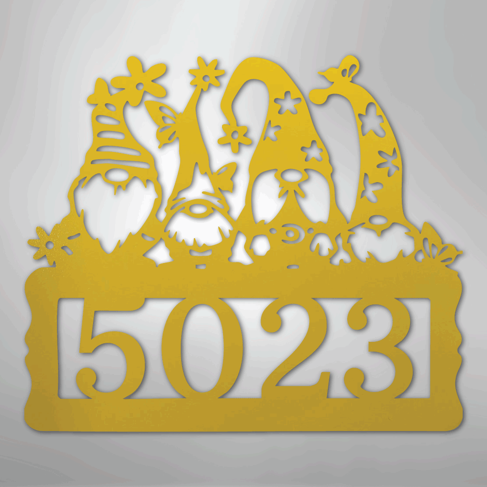 Gnome Address Sign - Steel Sign