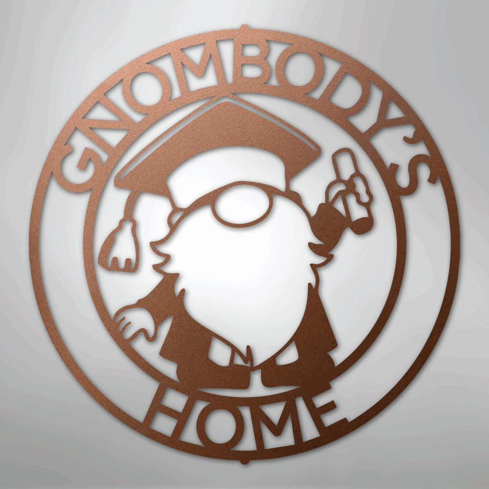 Gnome Ring Monogram - Steel Sign