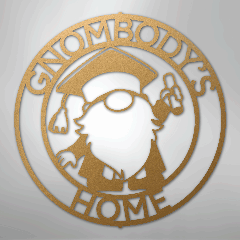 Gnome Ring Monogram - Steel Sign