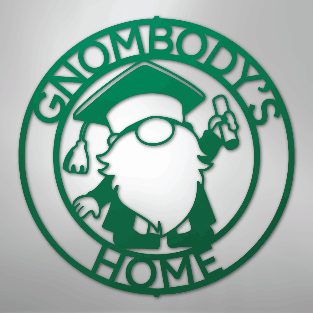 Gnome Ring Monogram - Steel Sign