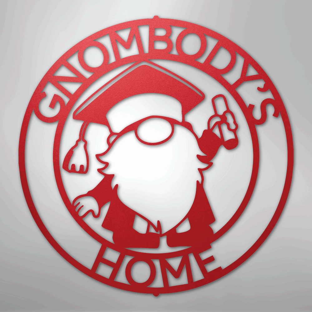 Gnome Ring Monogram - Steel Sign