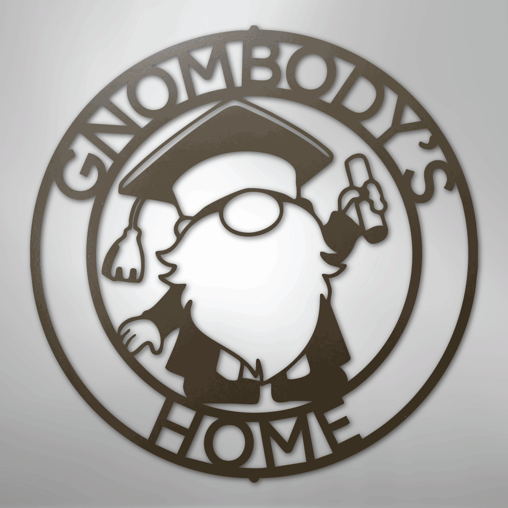 Gnome Ring Monogram - Steel Sign