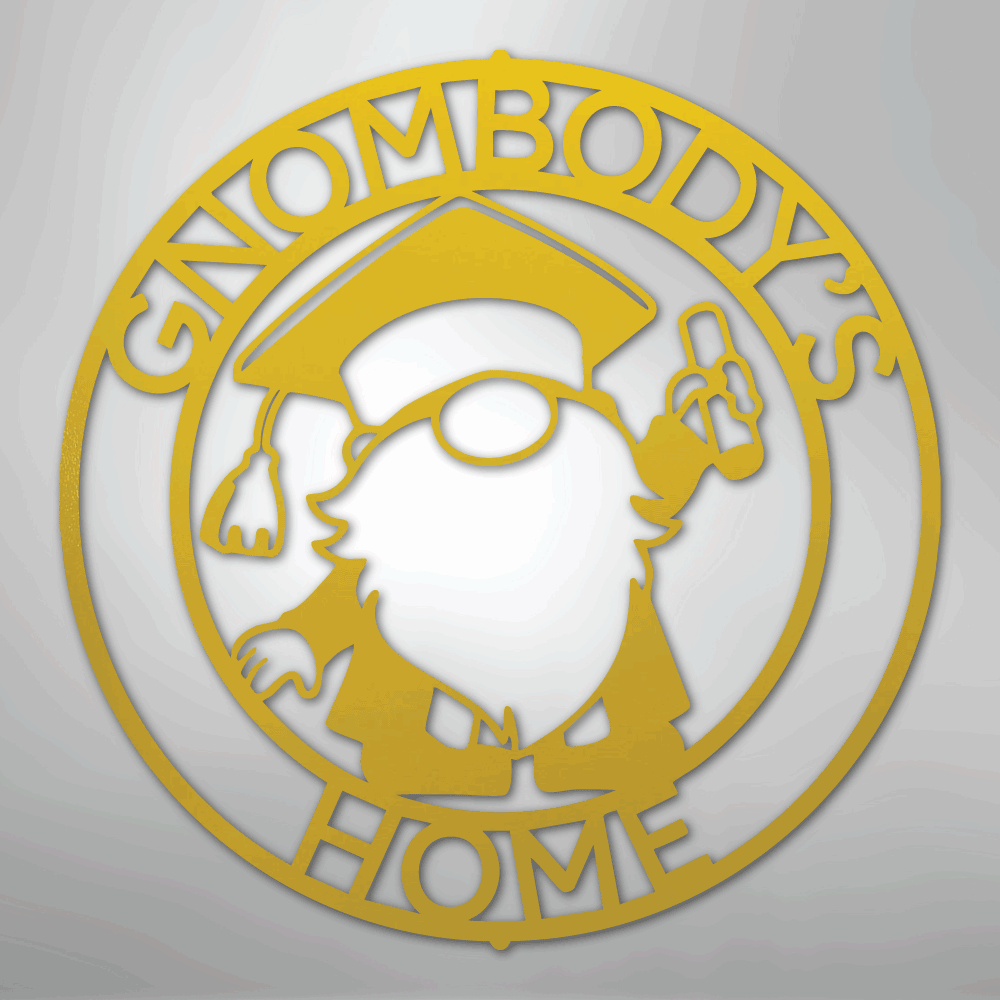 Gnome Ring Monogram - Steel Sign