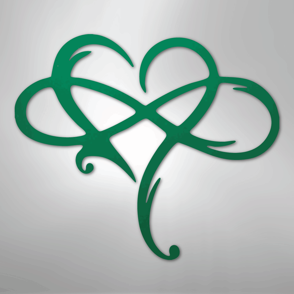 Infinity and Heart - Steel Sign