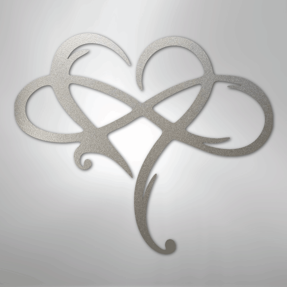 Infinity and Heart - Steel Sign