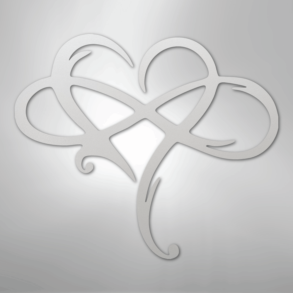 Infinity and Heart - Steel Sign