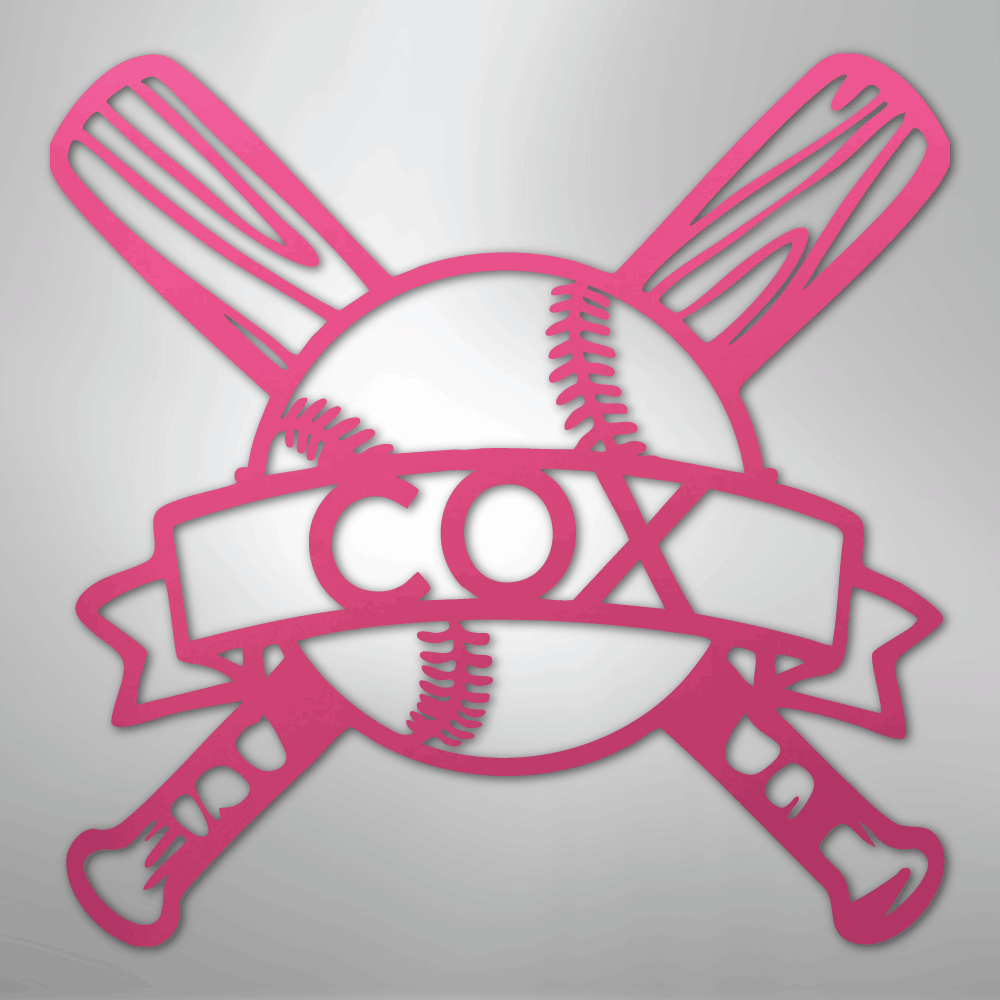 Baseball Monogram - Metal Sign