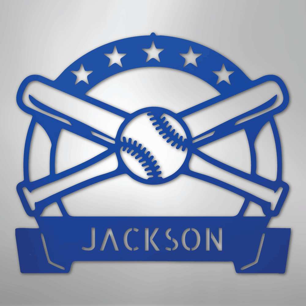 Play Ball Monogram - Metal Sign