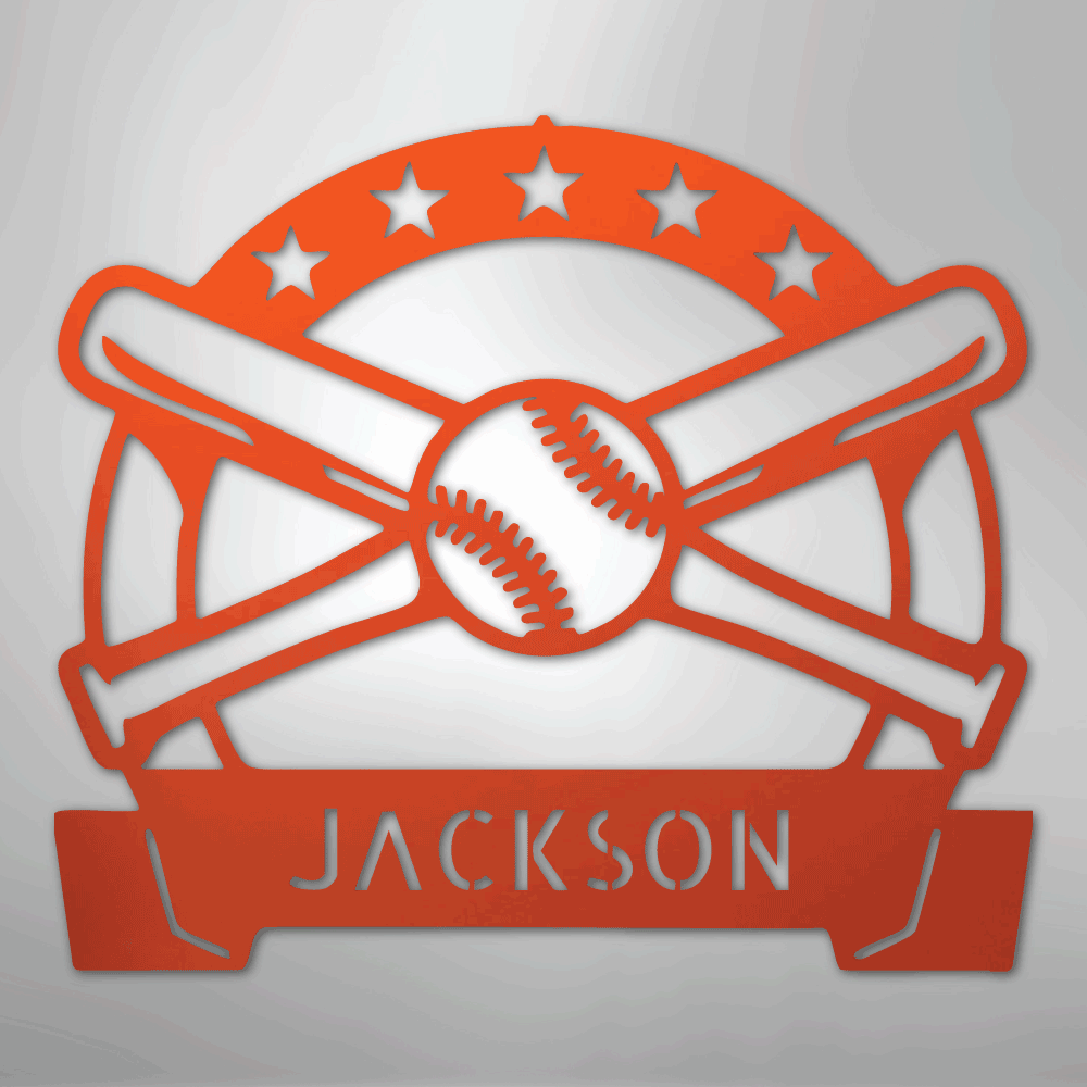 Play Ball Monogram - Metal Sign