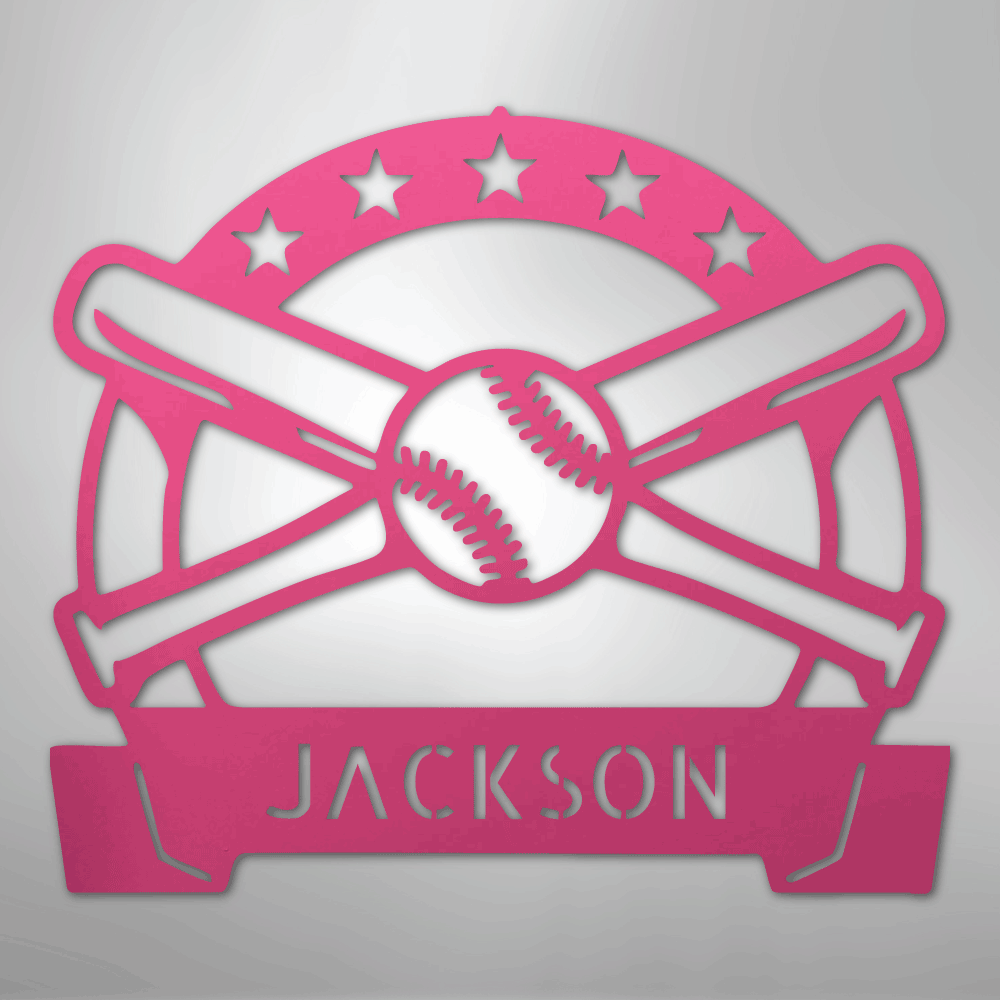 Play Ball Monogram - Metal Sign