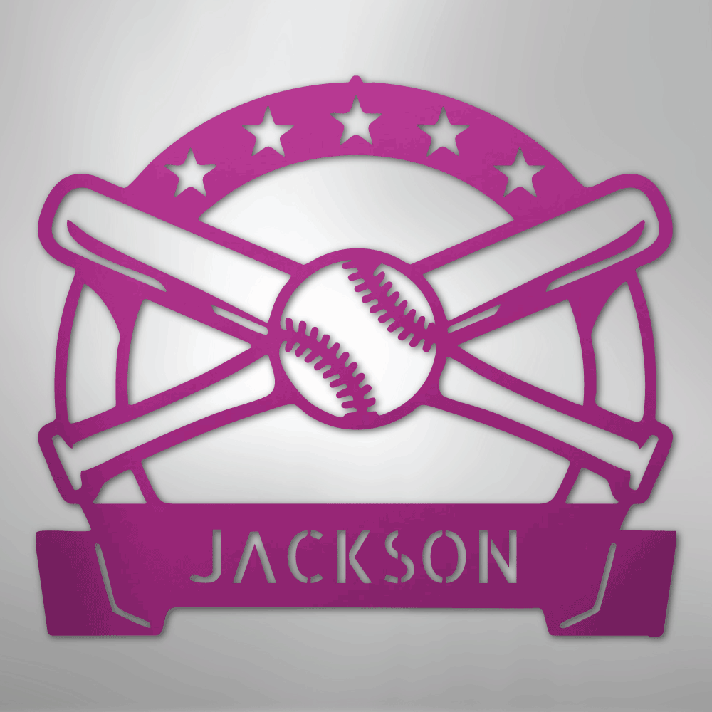 Play Ball Monogram - Metal Sign