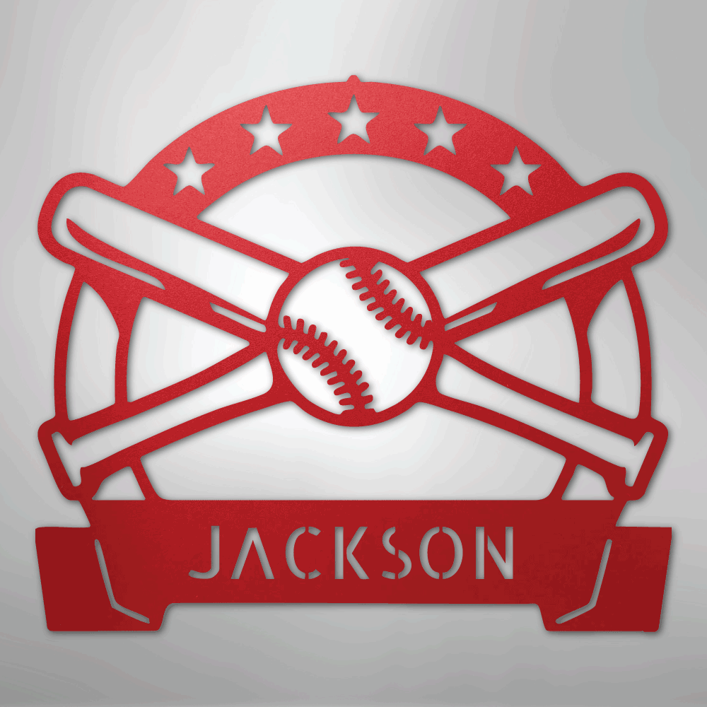 Play Ball Monogram - Metal Sign