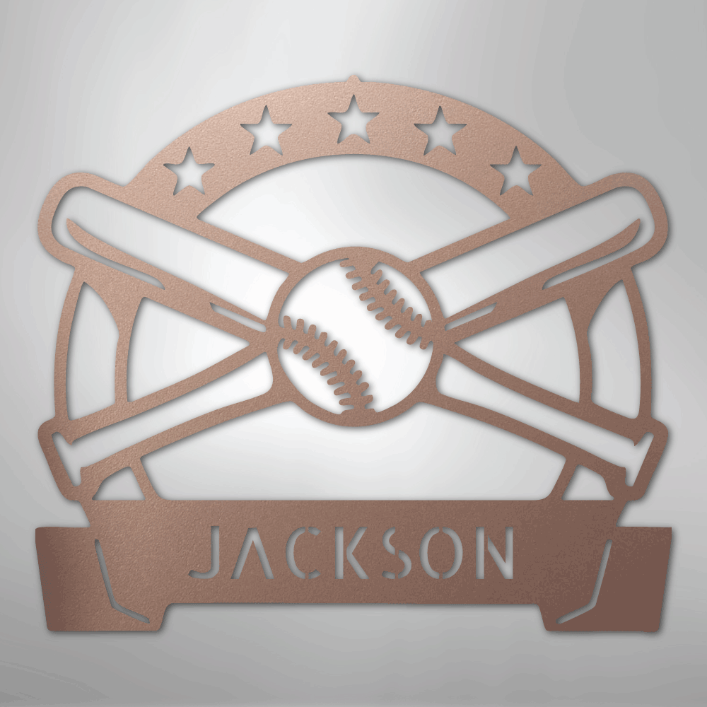 Play Ball Monogram - Metal Sign