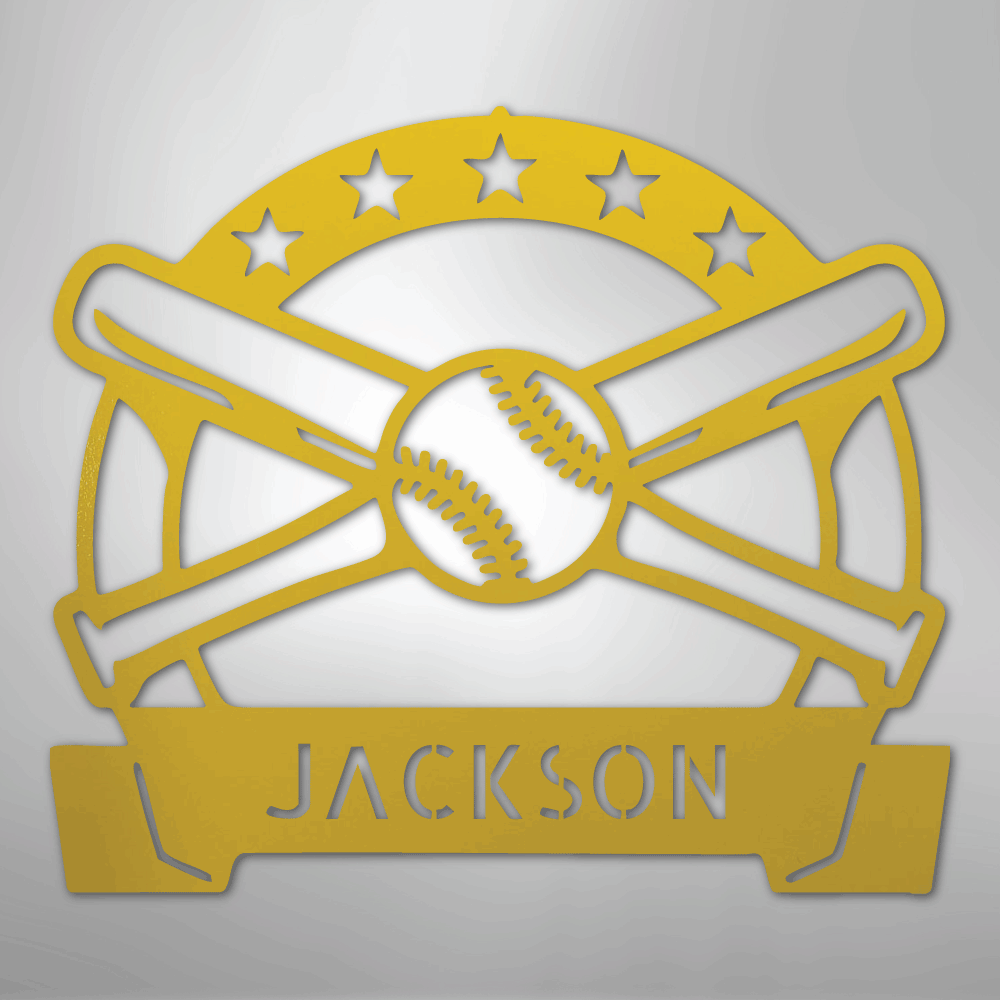 Play Ball Monogram - Metal Sign