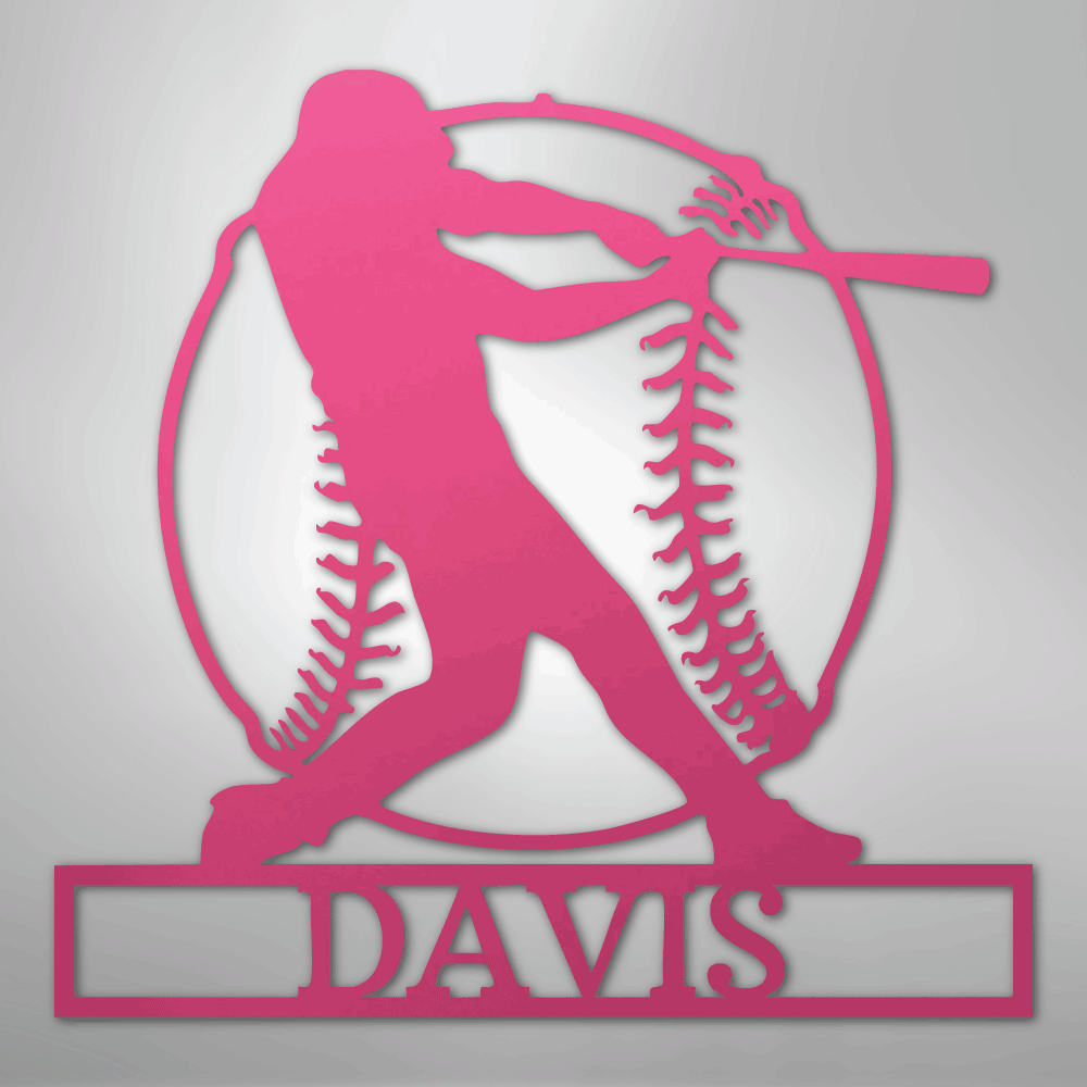 Home Run Monogram - Metal Sign