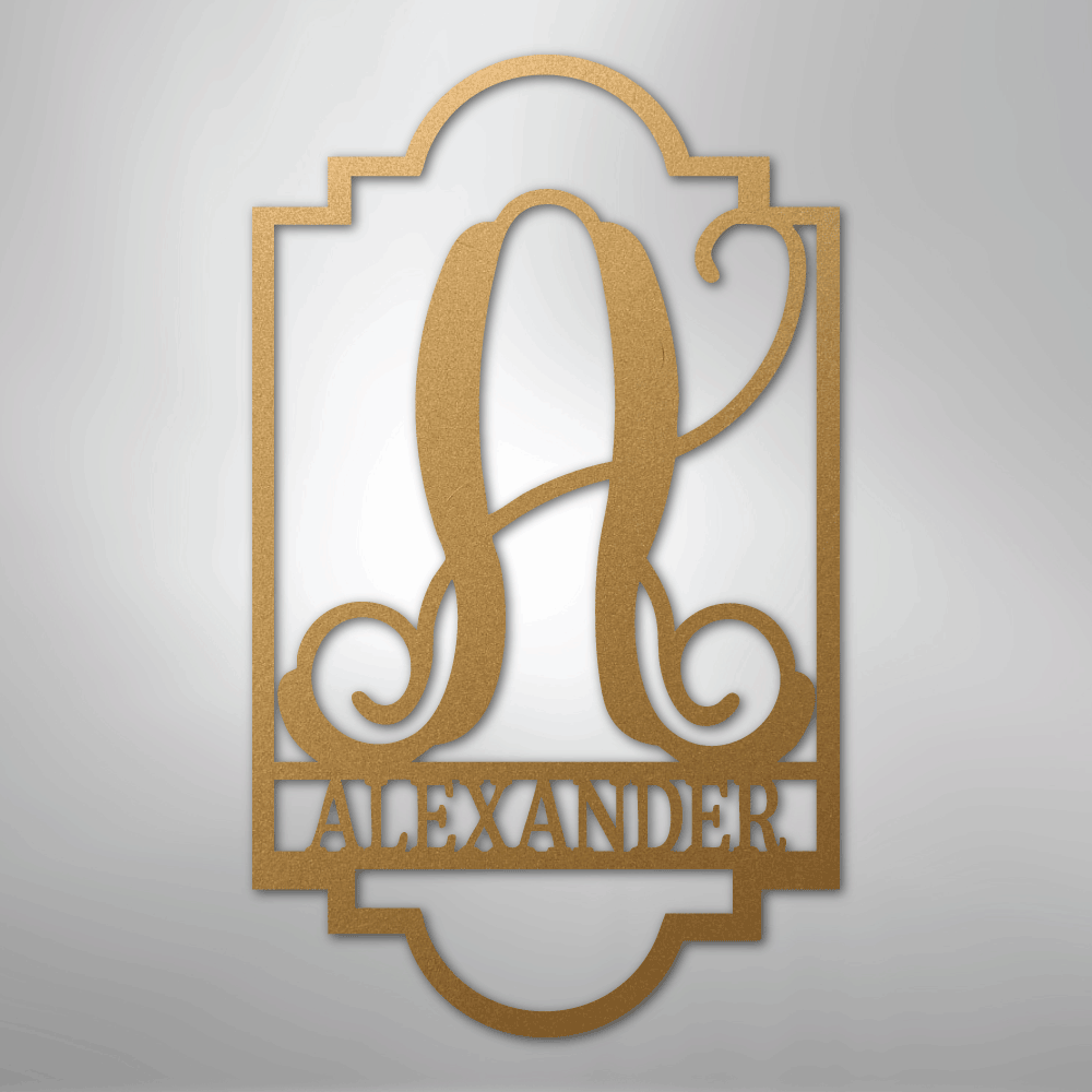 Regal Monogram - Steel Sign