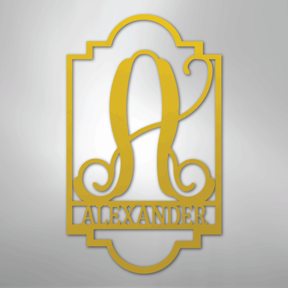 Regal Monogram - Steel Sign