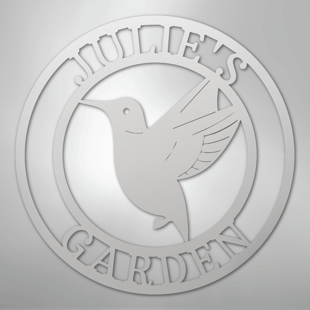 Humming Bird Monogram - Steel Sign