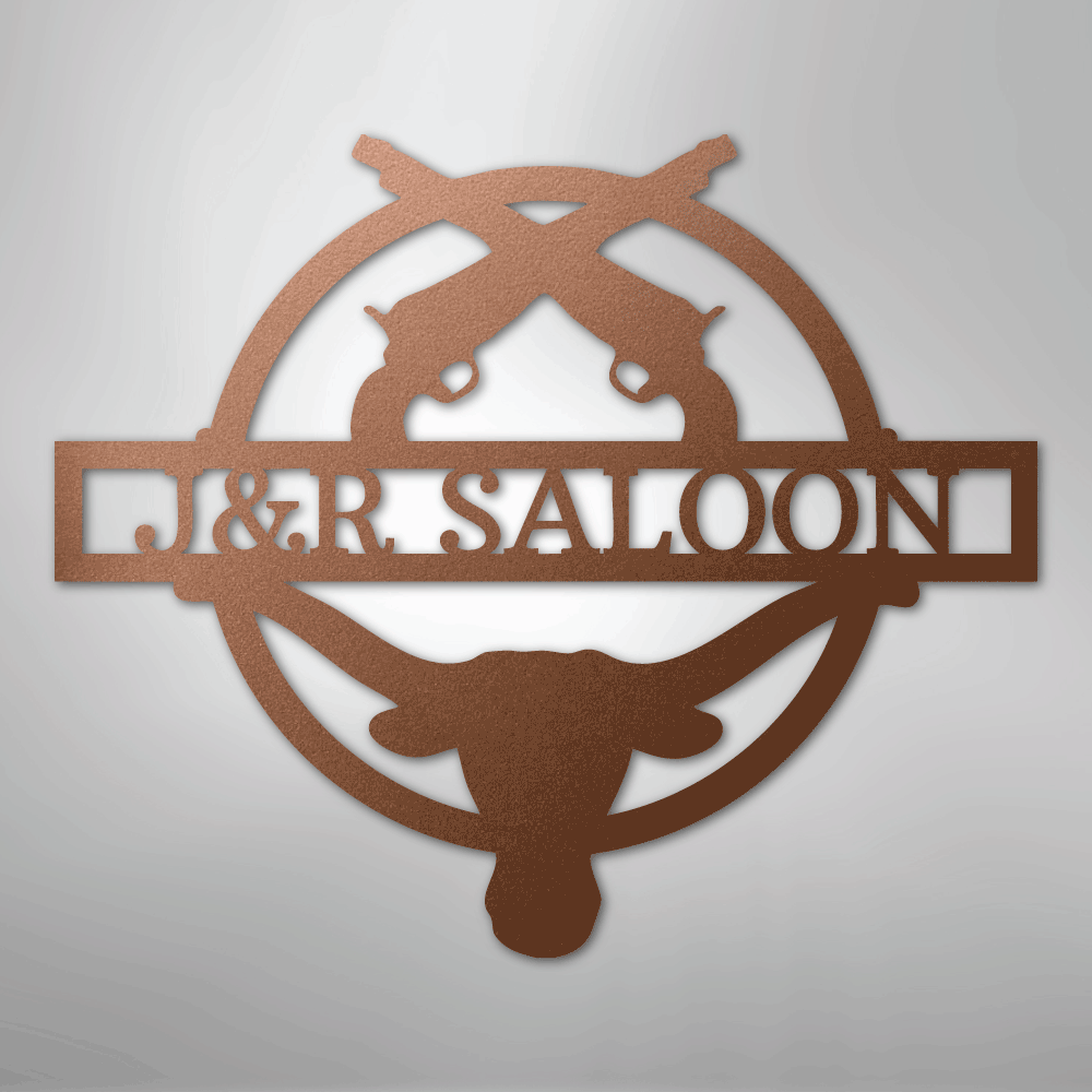 Saloon Monogram - Steel Sign