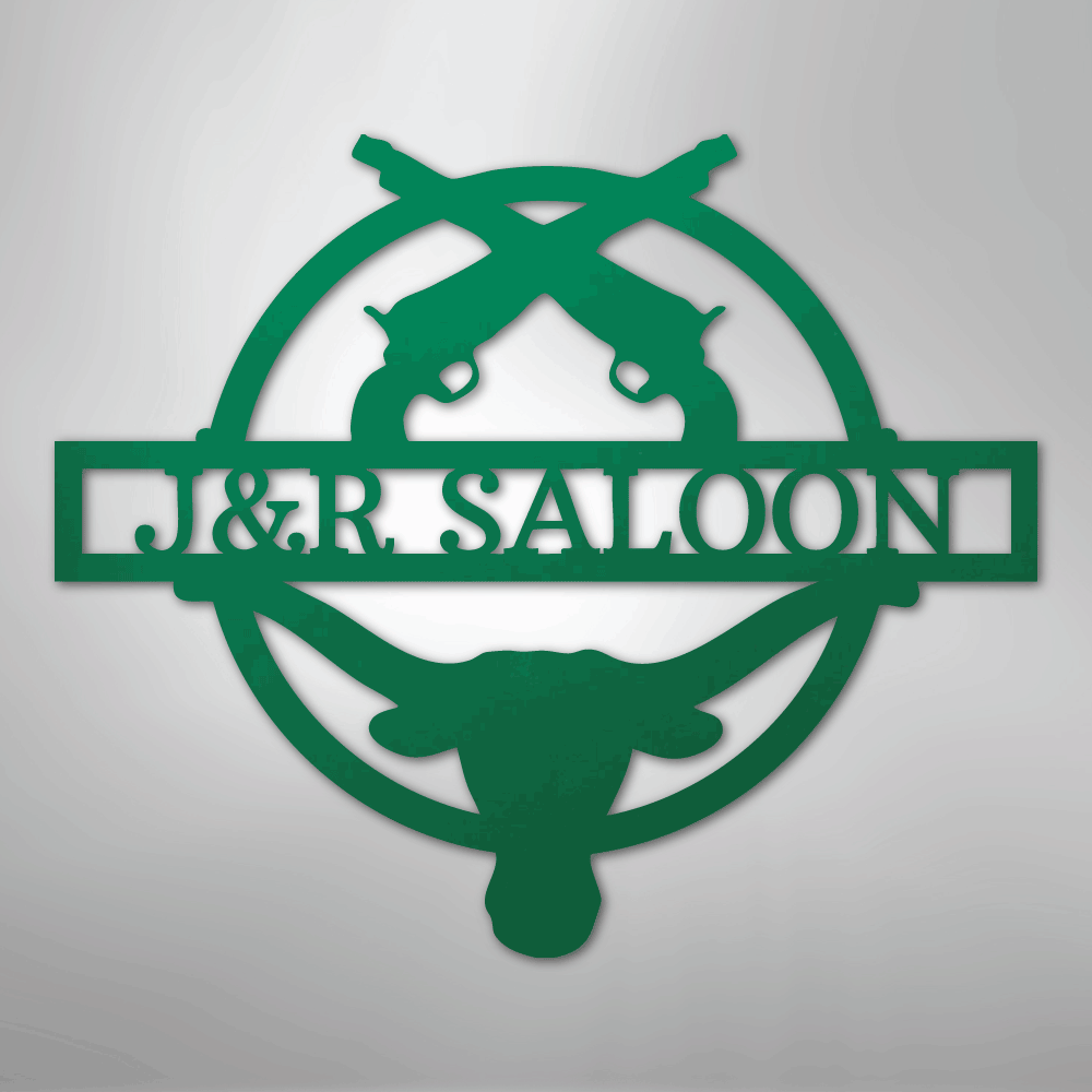 Saloon Monogram - Steel Sign