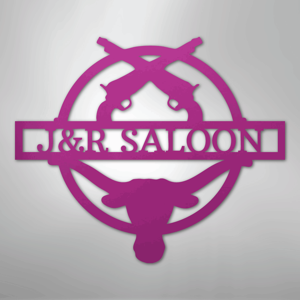 Saloon Monogram - Steel Sign