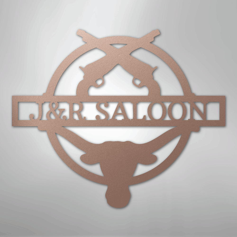 Saloon Monogram - Steel Sign