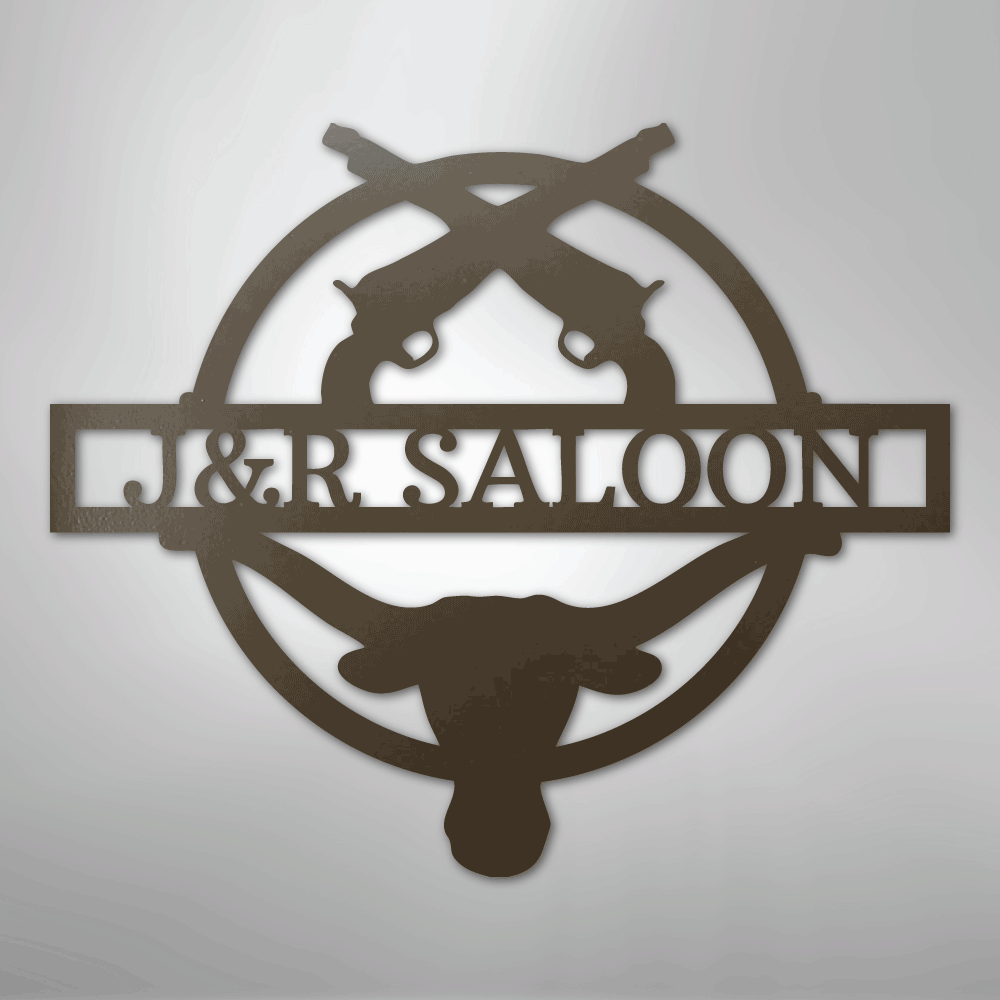 Saloon Monogram - Steel Sign