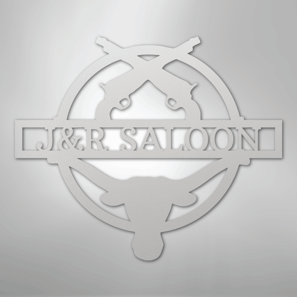 Saloon Monogram - Steel Sign
