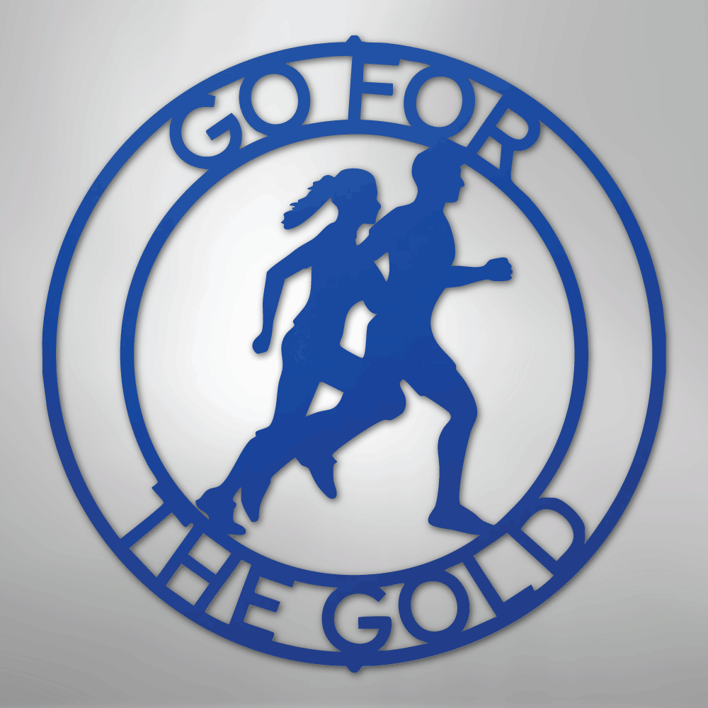 Cross Country Monogram - Steel Sign