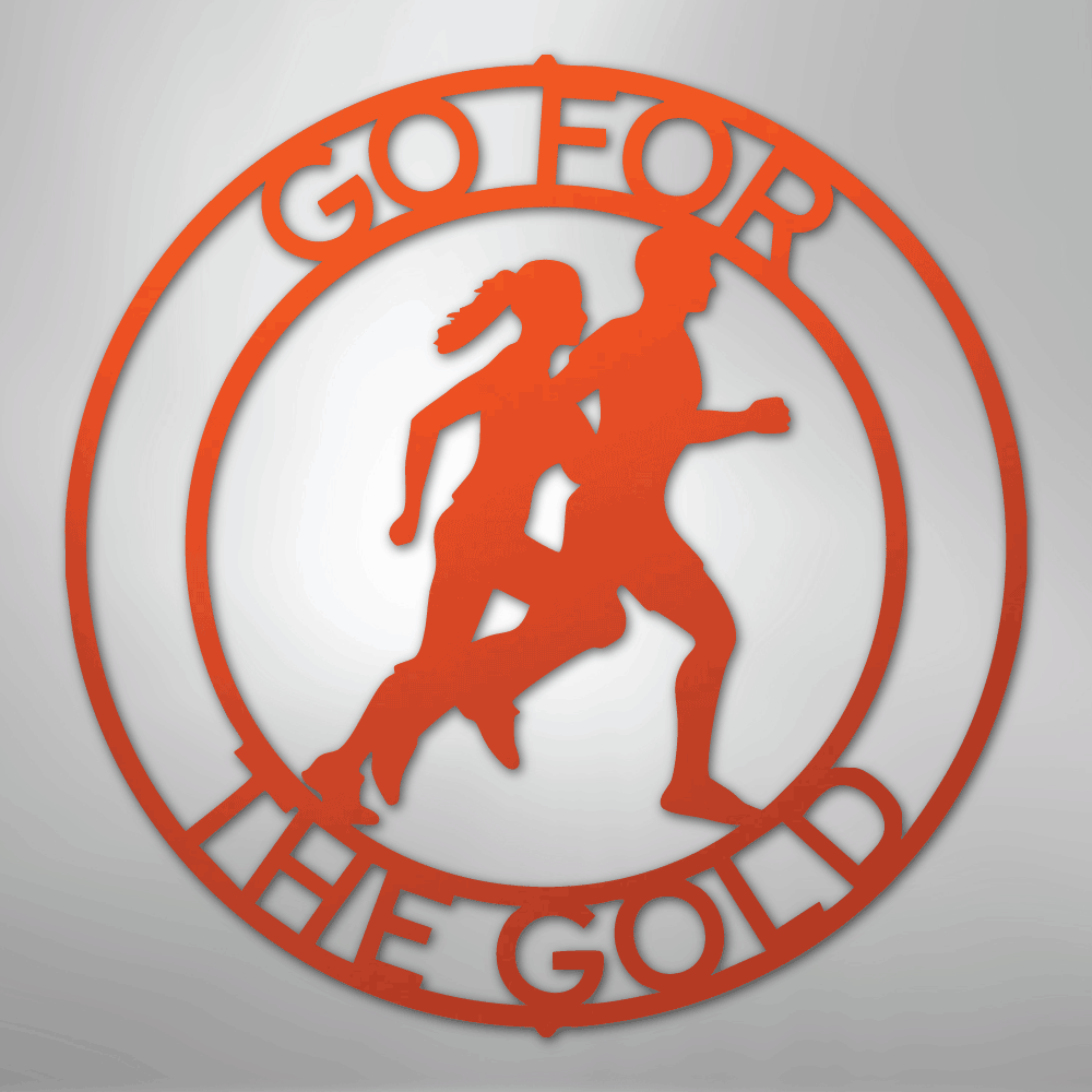 Cross Country Monogram - Steel Sign