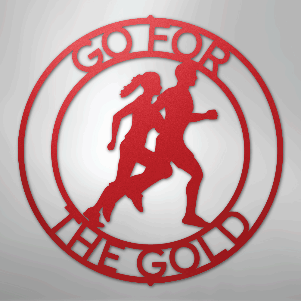 Cross Country Monogram - Steel Sign