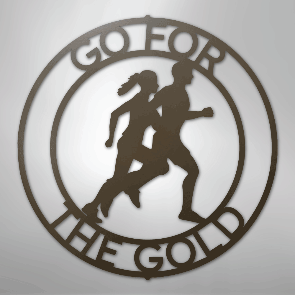 Cross Country Monogram - Steel Sign