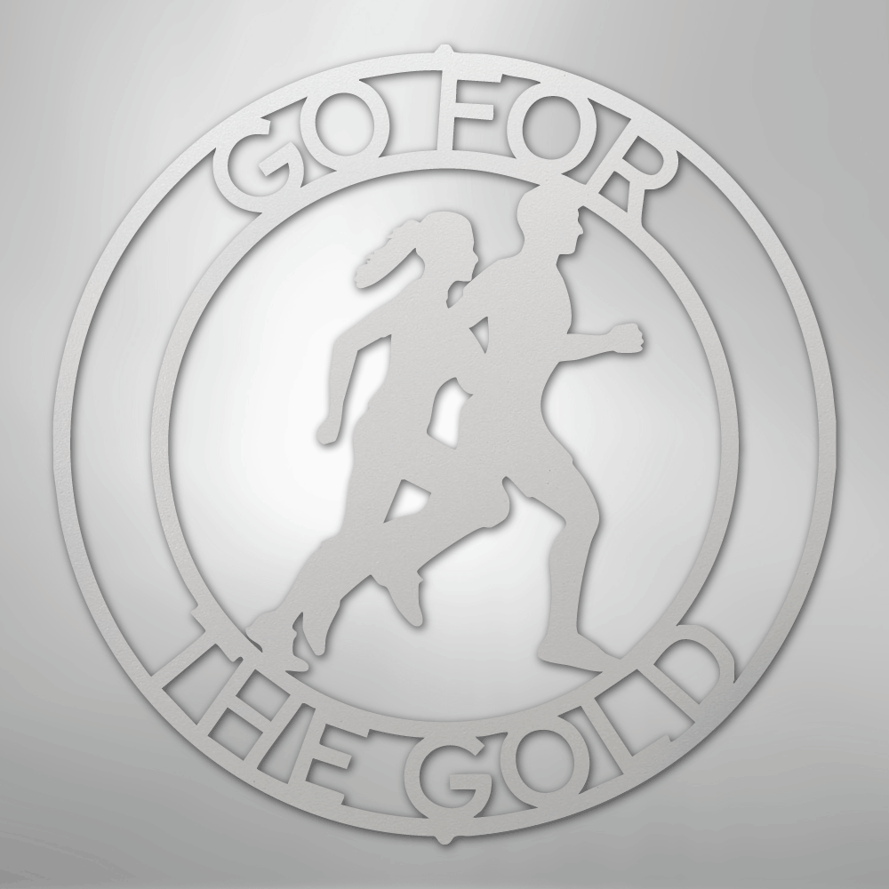 Cross Country Monogram - Steel Sign