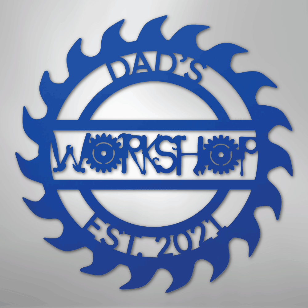 Unique Workshop Monogram - Steel Sign