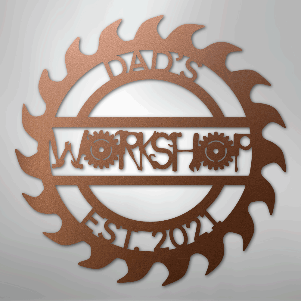 Unique Workshop Monogram - Steel Sign