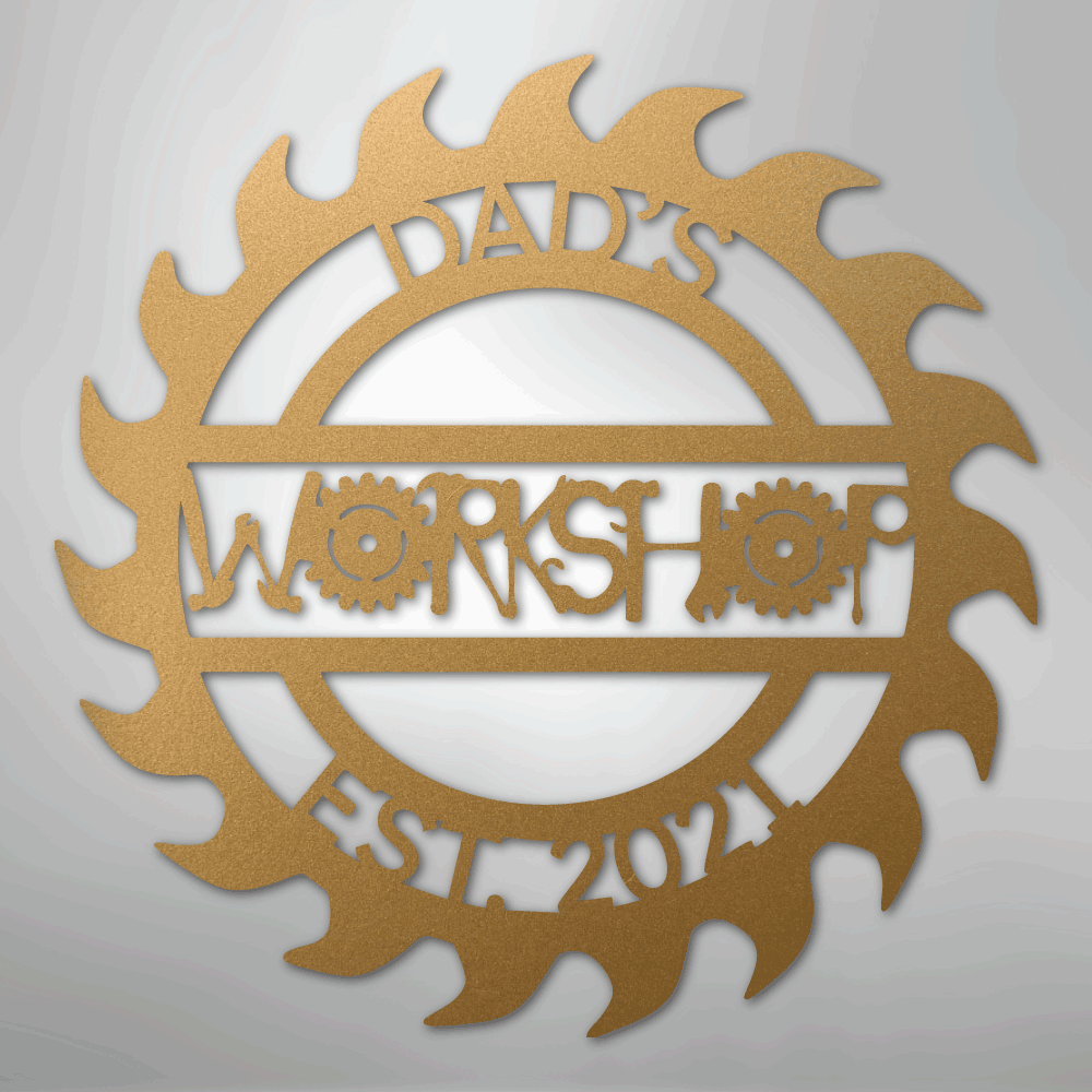 Unique Workshop Monogram - Steel Sign