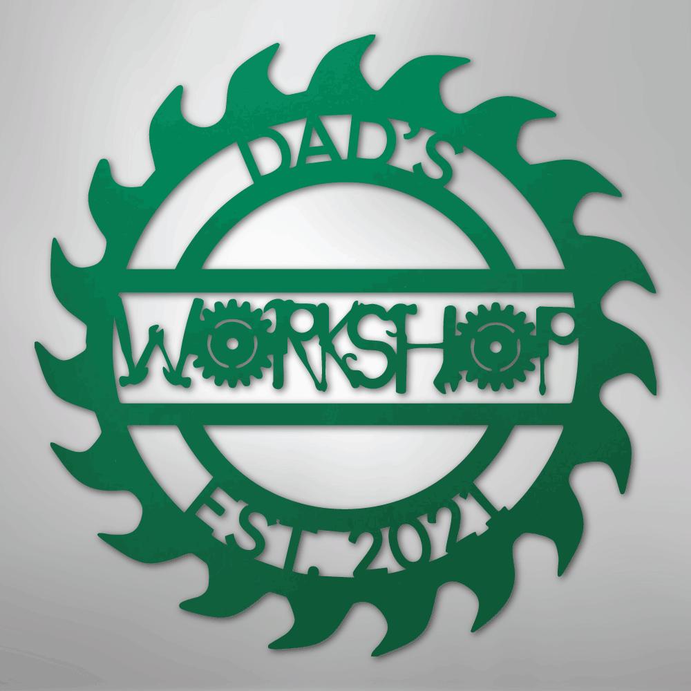 Unique Workshop Monogram - Steel Sign