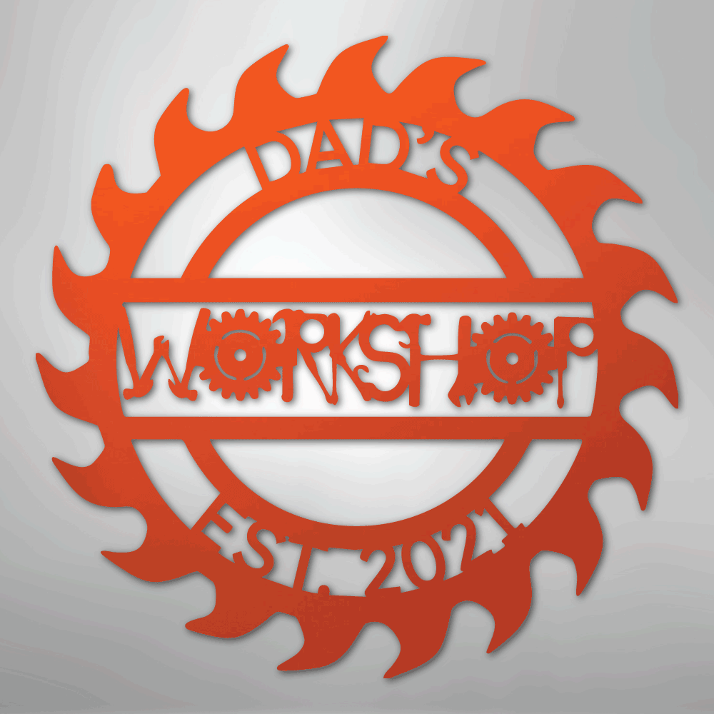Unique Workshop Monogram - Steel Sign