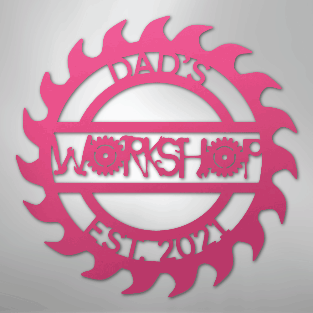 Unique Workshop Monogram - Steel Sign