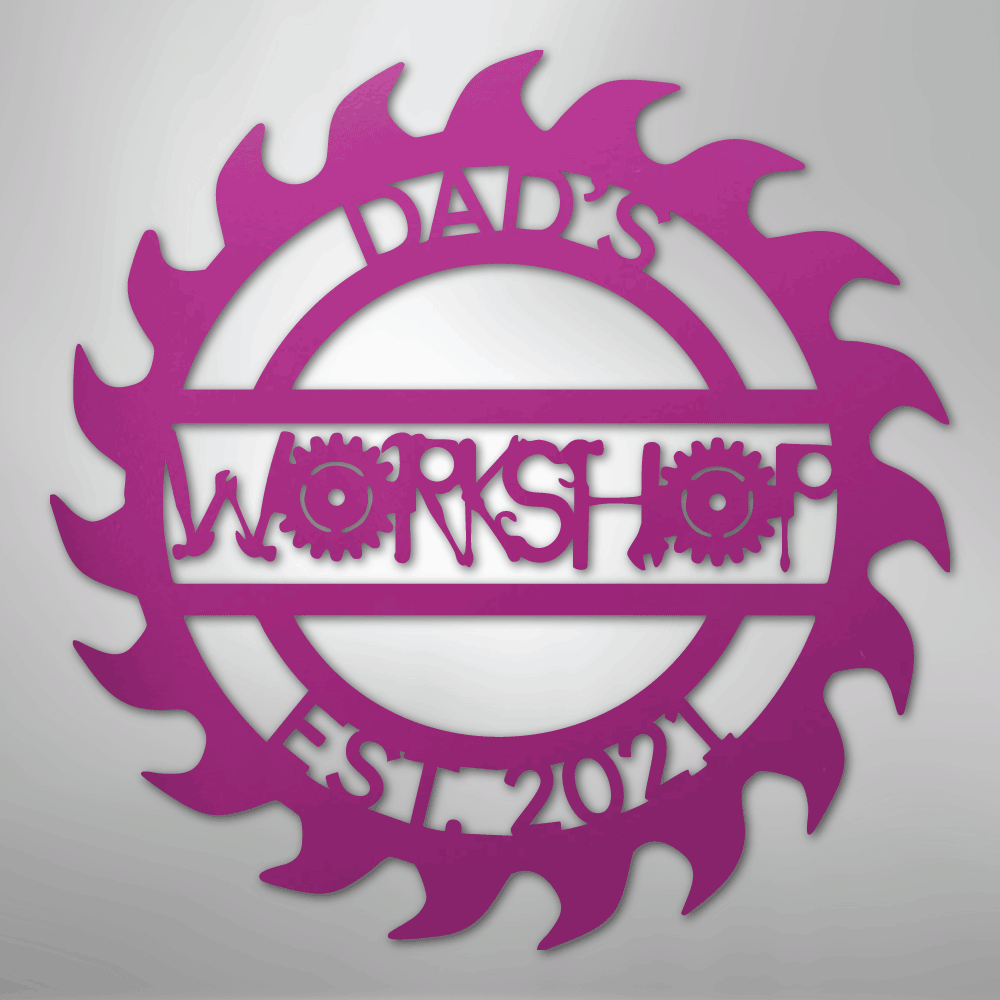 Unique Workshop Monogram - Steel Sign