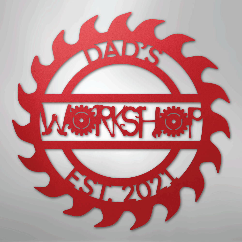 Unique Workshop Monogram - Steel Sign