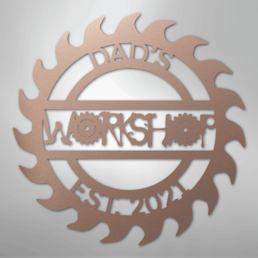 Unique Workshop Monogram - Steel Sign